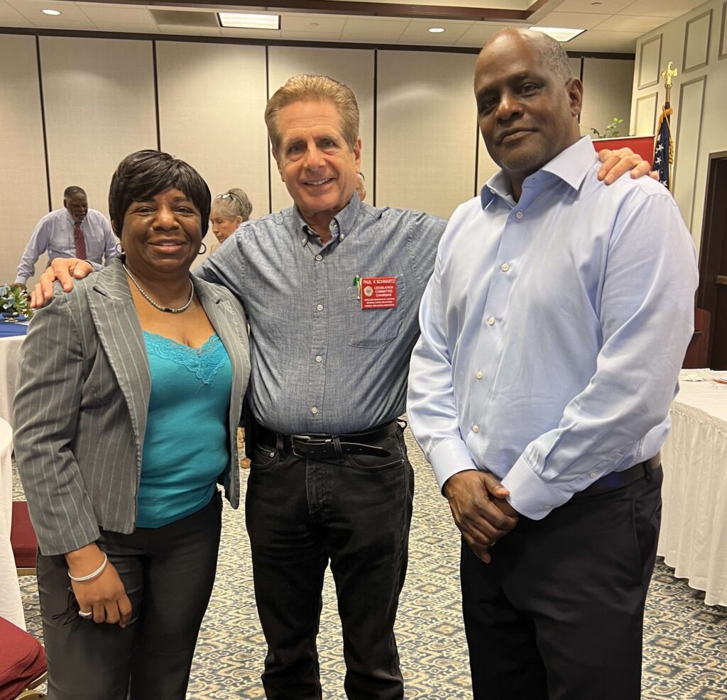 Chapter President Angela Hyman, MD Federation Legislative Chair Paul Schwartz, Vice President Gerald Williams