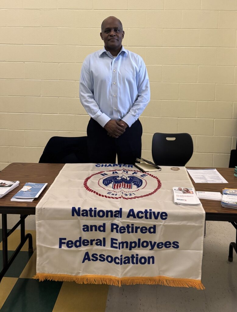 Chapter Vice President Gerald Williams at our NARFE Chapter table
