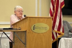 Area 10 Alzheimers Representative Donna Shackelford speaking at the NARFE Kentucky Conference March 2025