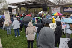 Speaker at Hands Off Rally in Cincinnati, Ohio