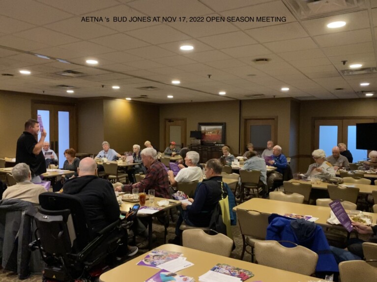 Bud Jones of AETNA describes the features of AETNA’s FEHB plan for 2023 at MCI November 2022