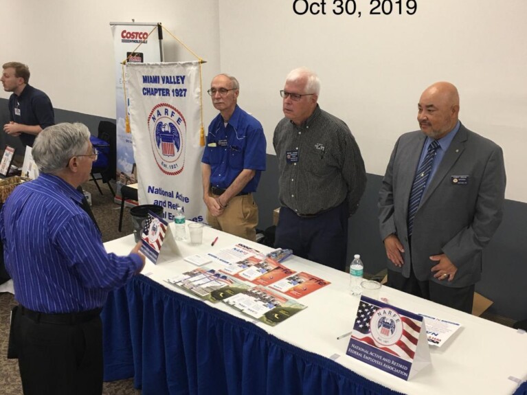 NARFE recruiters Chapter 1927's Vice President Mike Madges and Al Griggs -- 2019