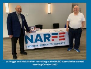 Al Griggs and Nick Steiner recruiting at the NASIC Association annual meeting October 2023