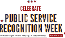 Bulletin announcing celebration of Public Service Recognition Week, and showing the date May 3-9, 2026