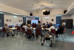 Chapter 2265 gathered in the Hopewell Methodist Church Fellowship Hall listening to a talk on Schemes and Fraud