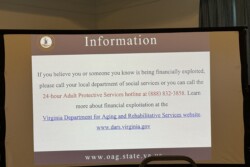 Slide giving information on the agency to report suspected fraud