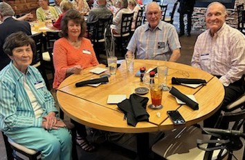 Picture of two men and two women sitting around a table