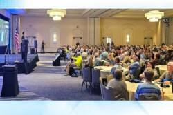 Picture of NARFE Attendees for FEDcon24 listening to speaker