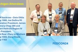 Picture of 5 Michigan NARFE members taken with Region IV Vice President.