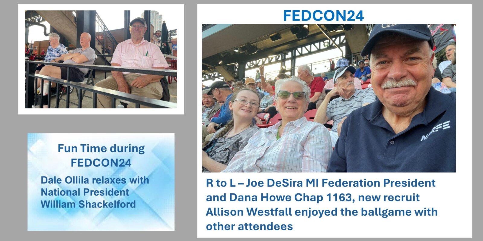 NARFE members enjoying the ballgame at the Busch Stadium