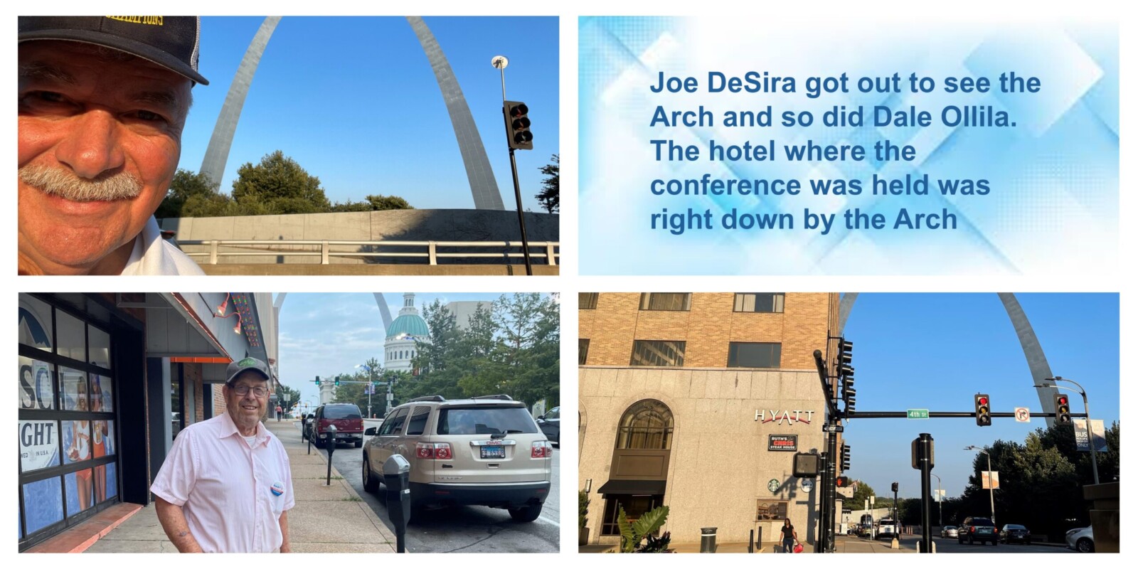 NARFE conference hotel at St Louis Arch and two members went to Arch for better look.