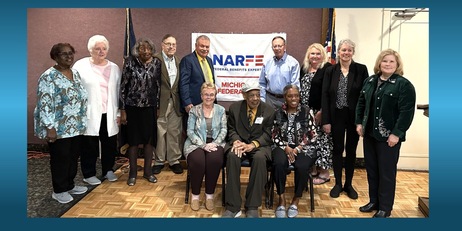 Group standing and some sitting - New Elected Officers