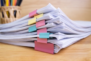 Stacked Paper Files
