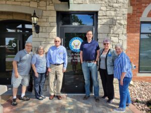 Picture of five members of Springfield chapter 0011 with representative from Senator Schmitt's Office
