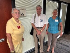 Three NARFE members in from of Representative Ann Wagner's Office