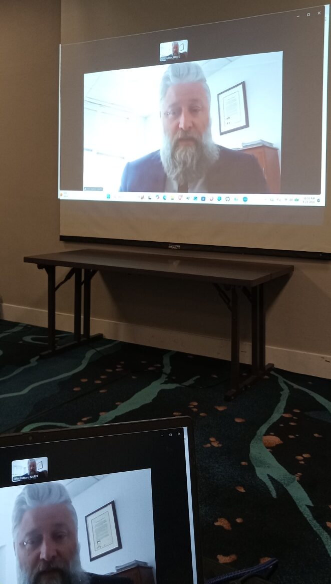 person speaking on zoom meeting