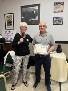 Chapter 2340 Member John Hockenbury receiving special appreciation certificate from NARFE