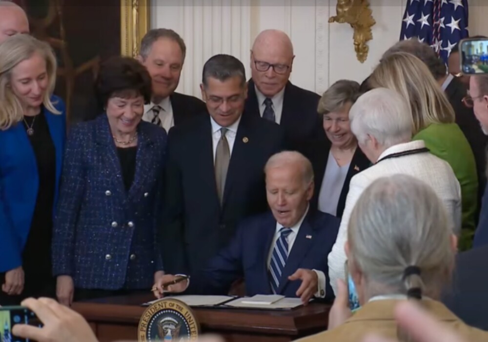 President Biden signing Social Security Fairness Act