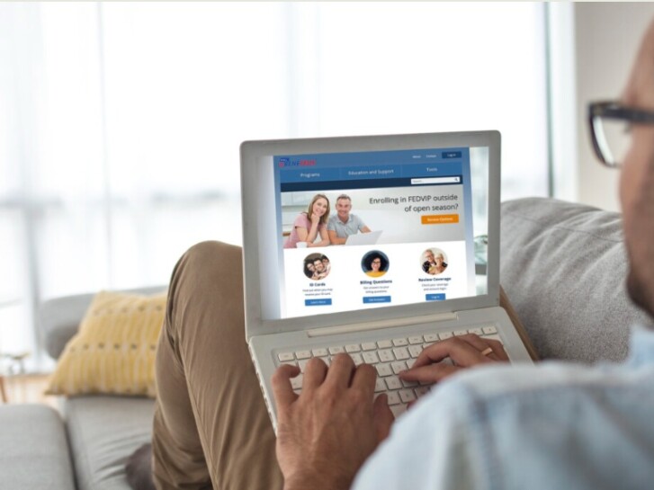 Graphic of someone viewing a NARFE Webinar