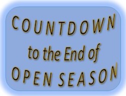 sign reading COUNTDOWN to the End of OPEN SEASON