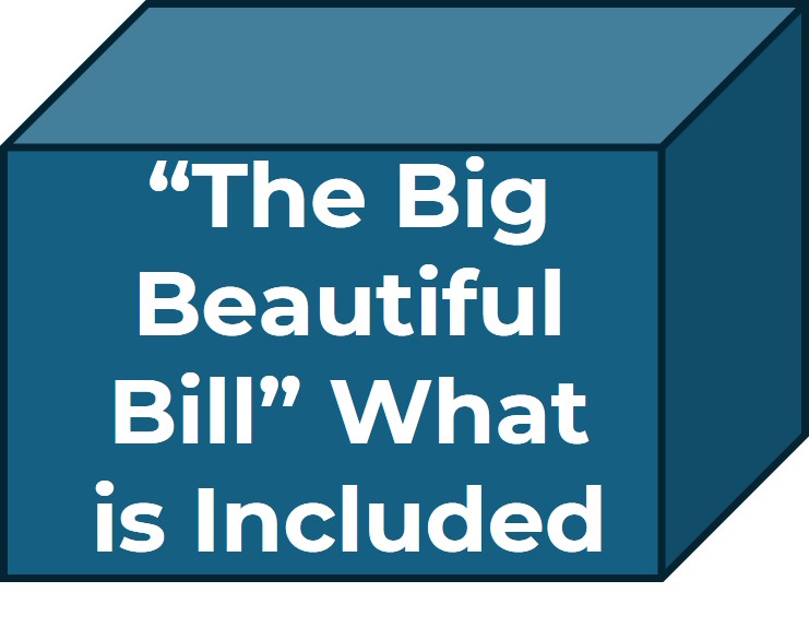 Box with the words The Big Beautiful Bill What is Included on it