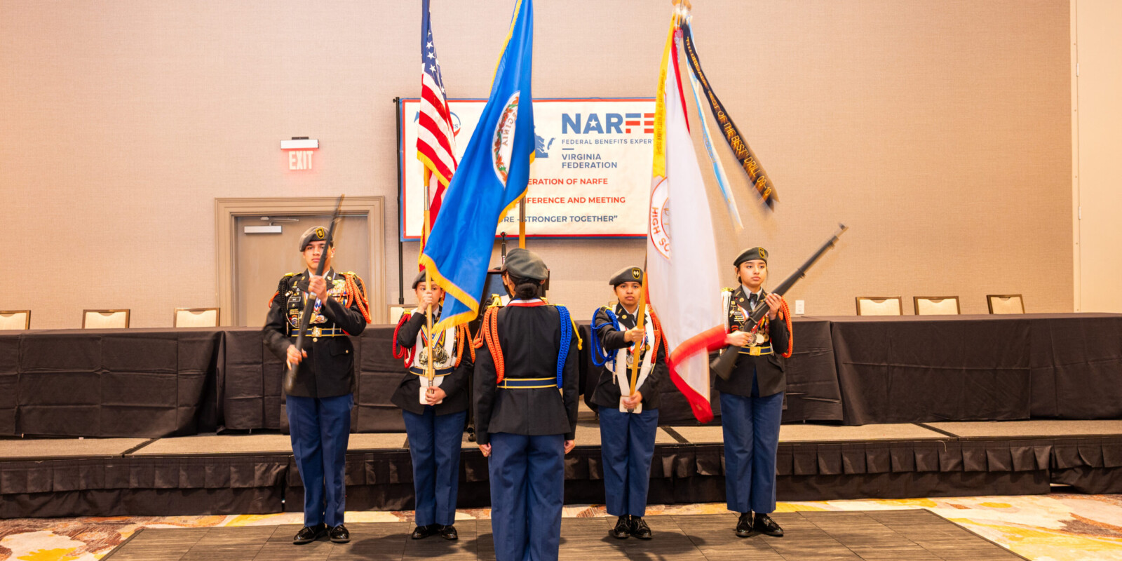 Color Guard composed of students from the Harrisonburg School System