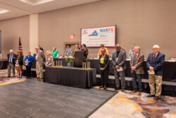 NARFE President and Virginia Area Vice Presidents who participated in the Memorial Ceremony