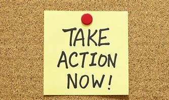 Tag that displays the words "Take Action Now!"