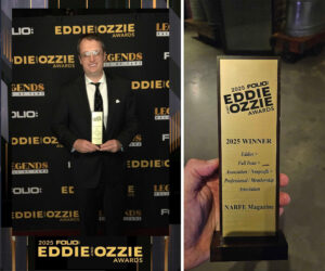 the Eddie & Ozzie trophy 2025 presented to the NARFE Senior Content Manager 