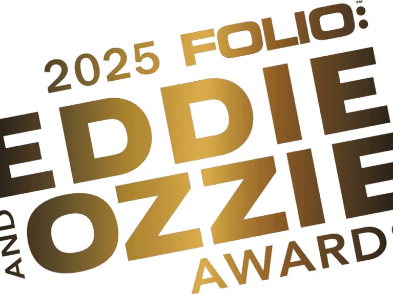 logo for Eddie & Ozzie Awards, gold lettering with partial letters cropped out.