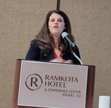 Speaker presents information on Scams and Identity theft.