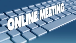 Computer keyboard announding and online meeting