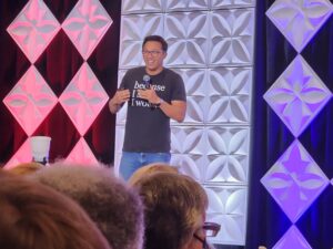 Opening keynote Alex Sheen. Alex Sheen, Founder of “because I said I would” provided an inspirational and motivational message and example of the explosive growth of a non-profit focused on a single issue.