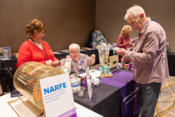 Alzheimers room at the VFN Convention with man purchasing tickets