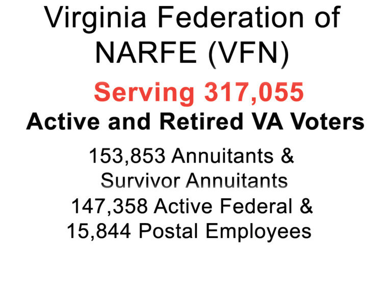 Words written on a page giving statistics about VFN Annuitants and Survivor Annuitant numbers.
