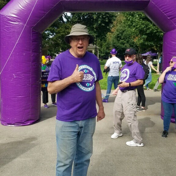 Chapter 131 Service Officer and Vice-president Charlie Caughlan at the 2021 Walk to End Alzheimer's.