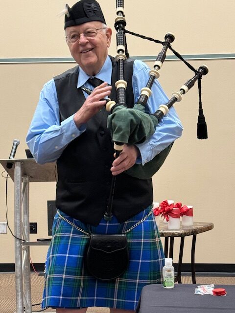 Bagpiper at 2024 NARFE Region 09 Symposium