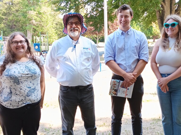 people standing together outdoors