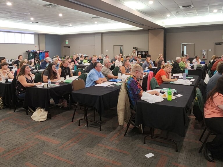 People attending a meeting